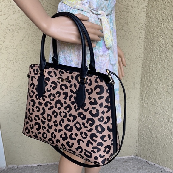 Kate Spade darcy graphic leopard large satchel - Picture 16 of 16